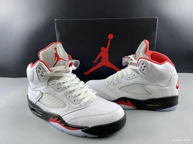 DA1911- Silver Red BestValue 963 Tongue 2929 Fire Jordan5 0605